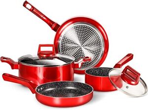 6 Pcs Pots and Pans Sets, Nonstick Cookware Set, Induction Pan Set