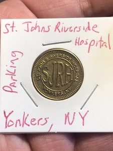 St. John’s Riverside Hospital Yonkers, NY Parking Token 22mm - Bild 1 von 7