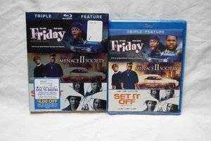 Friday / Menace II Society / Set It Off (Blu-ray) widescreen w/ slip cover new - Picture 1 of 3