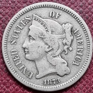 1873 Three Cent Piece 3c Nickel Better Grade #96673 - Picture 1 of 2