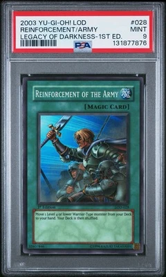 2003 Yu-Gi-Oh! Reinforcement Of Army Legacy of Darkness LOD 1st Ed Super PSA 9 - Image 1 of 2
