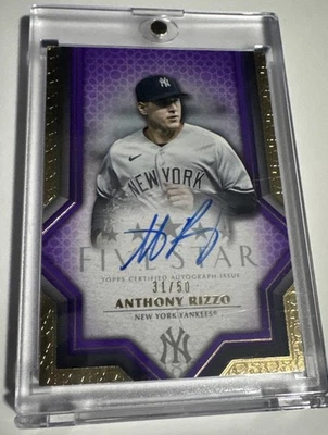 2023 Topps Five Star - Autographs Anthony Rizzo #FSA-ARIZZ Purple /50 (AU) - Image 1 of 2