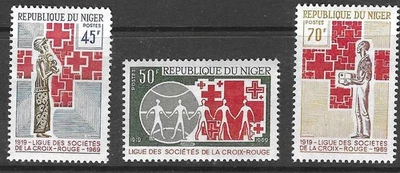 Stamps Niger 1969 50th Anniv League of Red Cross Societies set 5 MNH SG319-321 - Image 1 of 2