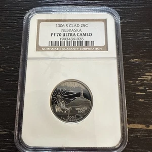2006 S Clad Proof Nebraska State Quarter NGC PF70 Ultra Cameo - Picture 1 of 6