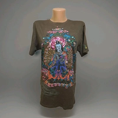 Camiseta Buda Psicodélico Elvis Jesus M Mujer’s India Festival Lentejuelas Cuentas De Colección Foto 1 de 4