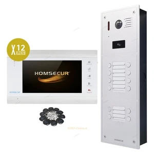 HOMSECUR 7" Video Doorbell Intercom Monitoring Motion Detection 12 Families HD - Picture 1 of 9