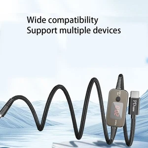Câble Adaptateur USB C vers DC 100W avec Indicateur LED et 10 Embouts Connecteu - Photo 1 sur 14