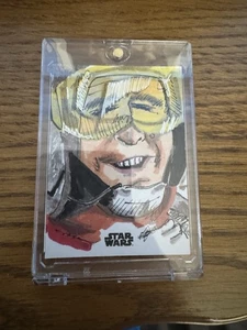 🔥 2024 Topps Chrome Star Wars Galaxy Sean Mathews artist Sketch Card 1/1 🔥 - Picture 1 of 2