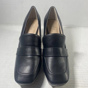 Charles by Charles David adrette schwarze Kunstleder klobiger Blockabsatz 4 Zoll 11 M - Bild 1 von 6