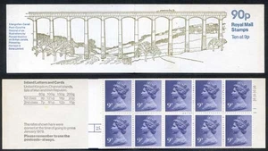 FG3a QEII 90p Booklet LM Cylinder 25 Dot/28 - Picture 1 of 1