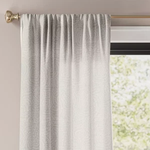 Printed Farrah Curtain Panel Threshold Modern Floral Off White 54" W x 63" L - Afbeelding 1 van 5