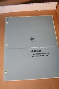 HP Hewlett Packard AC Voltmeter 403B Bedienungs- und Serviceanleitung - Bild 1 von 11