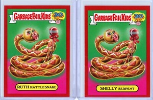 Garbage Pail Kids 30th Anniversary RUTH RATTLESNAKE/SHELLY SERPENT Red PARALLELS