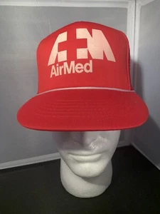 vintage AIR MED mesh snap back truckers hat 80’s Excellent Condition - Picture 1 of 5