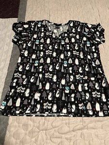 Penguins Christmas Top - Picture 1 of 2