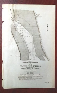 Mapa de boceto de 1898 Wilsons Point Crossing Mississippi River - Imagen 1 de 1
