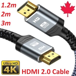 4K HDMI to HDMI Cable UHD HDMI 2.0 For TV PS4 PS5 Xbox Series X Monitor Computer - Picture 1 of 8