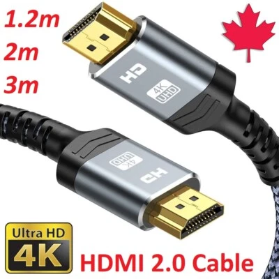 4K HDMI to HDMI Cable UHD HDMI 2.0 For TV PS4 PS5 Xbox Series X Monitor Computer - Image 1 of 4
