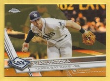 EVAN LONGORIA 2017 Topps Chrome Gold Refractor #161 Rays #d 02/50