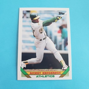 1993 Topps Ricky Henderson Oakland Athletics #750 MLB HALL FAME 