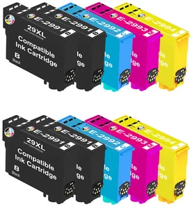 10 Ink Cartridges for Epson XP-255 XP-257 XP-352 XP-355 XP-452 XP-455 29xl - Picture 1 of 13