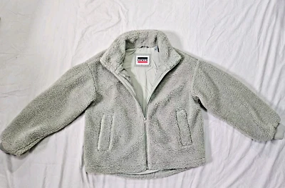 Levi's Original Women's Sherpa Fleece Teddy Jacket Coat Grey Blue Beige Size L - Image 1 of 4