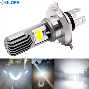 Ultra Hi/Low AC/DC Universal White LED Bulb for Snowmobile Scooter H4 P45T P43T - Picture 1 of 12