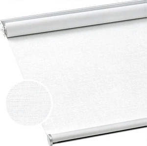 White Cordless Roller Shades Blackout Roller Window Blinds, 22" x 72", 22x72 in - Picture 1 of 6