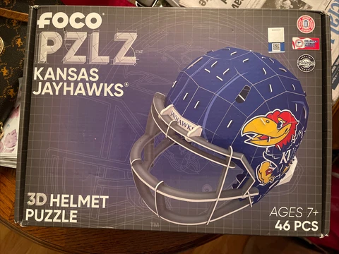 Foco Kansas Jayhawks  KU 3D Helmet Puzzle University New Cover