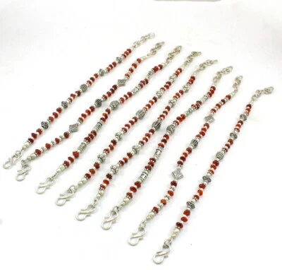Pulsera de piedras preciosas cornalina natural con cuentas joyería hecha a mano Foto 1 de 4