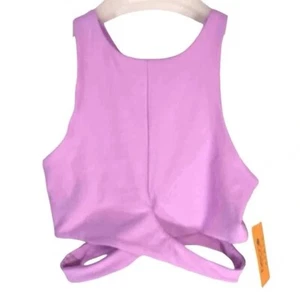 Becco Womens Sports Bra Size Medium Purple Keyhole Cut Out Racerback Tank Top - Picture 1 of 5