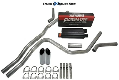GMC Yukon XL 00-06 2.5" Dual Exhaust Kit C Exit Flowmaster 50 Series SW Tip - Image 1 of 4