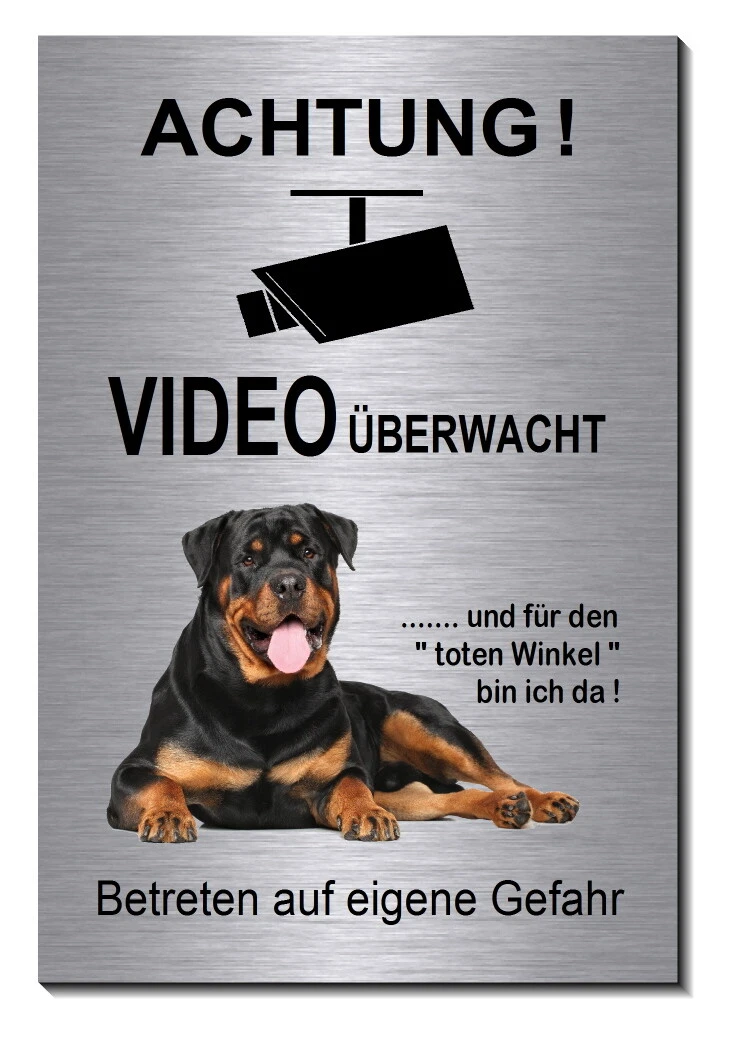 Schatzmix Rottweiler Hund Metallschild - Wanddeko 20x30 Cm, Vintage Stil, Made In Germany