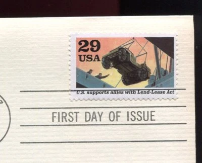 World War II-Lend-Lease Act-1st day issue-Golden Replica - Image 1 of 3