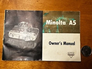 Minolta A5, Entfernungsmesserkamera - schmale Broschüre - Original - Top - Bild 1 von 2