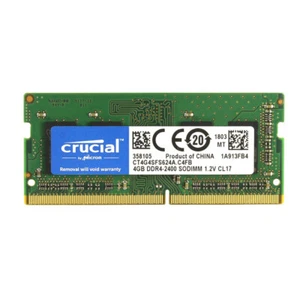 New Crucial 4GB DDR4 2400MHz PC4-19200 260-Pins SODIMM Memory Ram CT4G4SFS624A - Picture 1 of 2