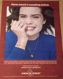 1982 print ad page - Jordache horse fashion gold jewelry CUTE GIRL Advertising - Picture 1 of 2