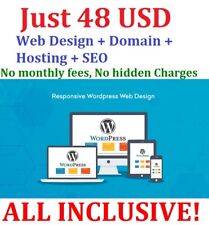 UNLIMITED WEB PAGES, Free Domain, Hosting, SEO, BESPOKE WEBSITE DESIGN Wordpress