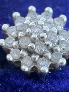 SCRAP ANTIQUE GOLD AND DIAMONDS SINGLE CLUSTER EARRING 0.10 CARATS - Picture 1 of 4