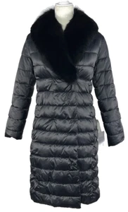 Max Mara NOVEDOP Quilted Siberian Goose Down Coat with Fox Collar Msrp $2190.00 - Picture 1 of 17