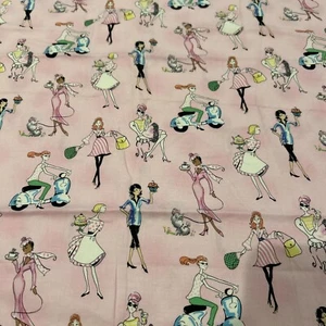 Paris Now Cotton Fabric Pink Cotton Fq - Picture 1 of 3