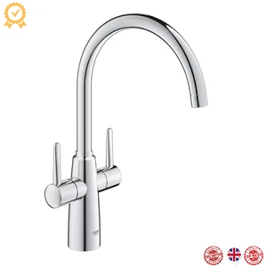 Grifo mezclador de cocina Grohe Ambi de doble palanca cromo 30189000 - Imagen 1 de 12