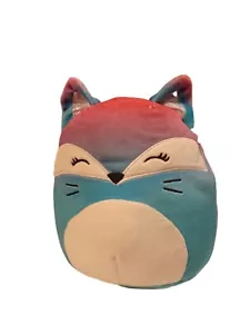 Squishmallow Vickie Fox 8” Kellytoy Teal Purple Pink Pre-Loved - Picture 1 of 3