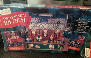 Vintage 1994 Mr Christmas Santa’s Music Animated Toy Chest Box 35 Songs complete - Picture 1 of 13