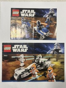 Lego Star Wars 2011 sets 7913 and 7914 Clone/Mand Battle Pack Instructions ONLY&nbsp;