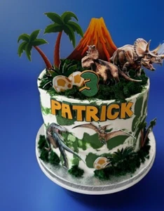 personalised dinosaur cake toppers Non-edible,Dinosaur Cake Topper - Picture 1 of 3
