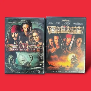 PIRATES OF THE CARIBBEAN DVD Lot - Dead Man's Chest / Curse of the Black Pearl - Imagen 1 de 3