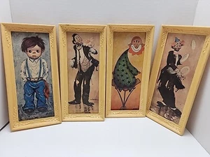 Vintage Litho Big Eyed Boy und 3 Clowns - Bild 1 von 13