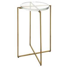 Uttermost Star-crossed Glass Accent Table - 15.625"W x Brushed gold 15.625"W x 2
