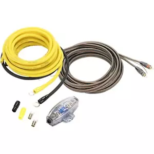 Ground Zero 7 AWG Amplifier Wiring Kit Shielded RCA Cable 60A Fuse GZPK 10X-II - Picture 1 of 2